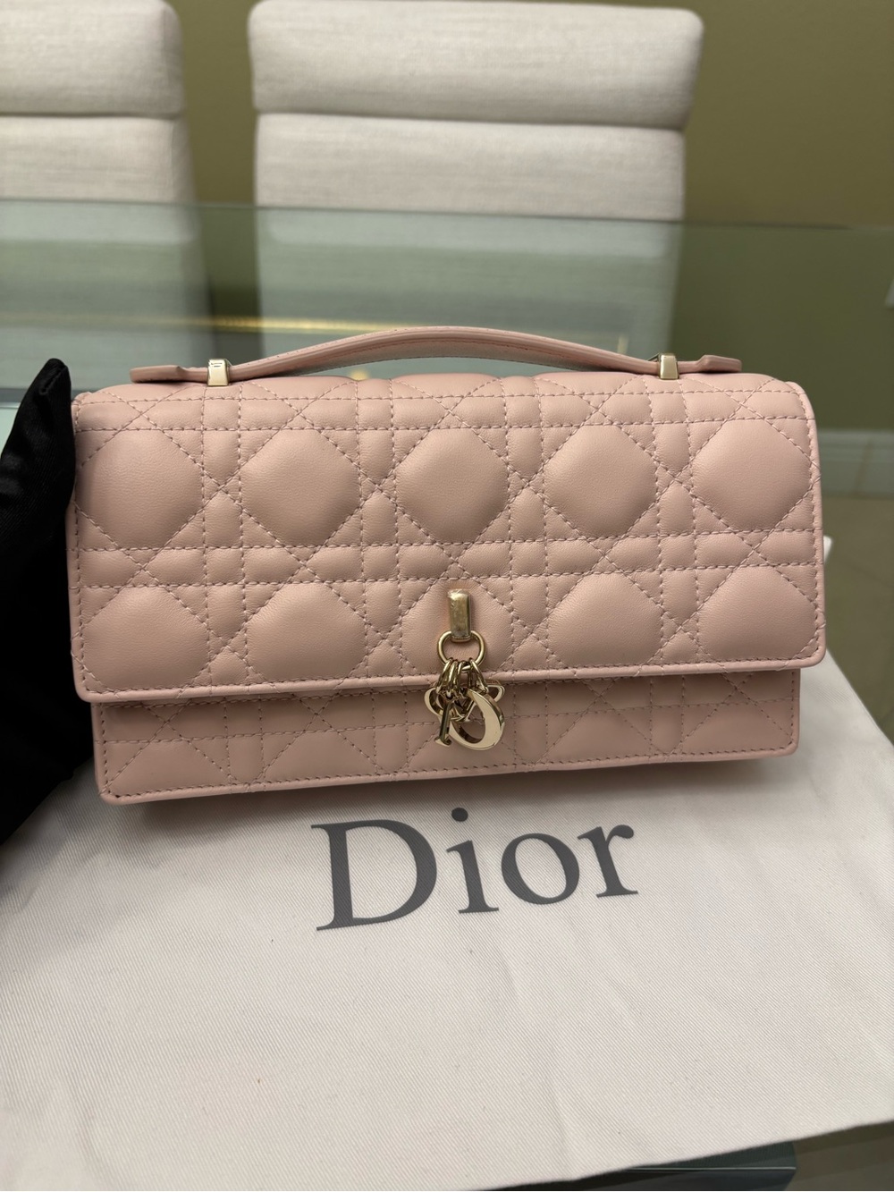 Authentic Brand New My Dior Mini Bag
Powder Pink Cannage Lambskin - Picture 13 of 16
